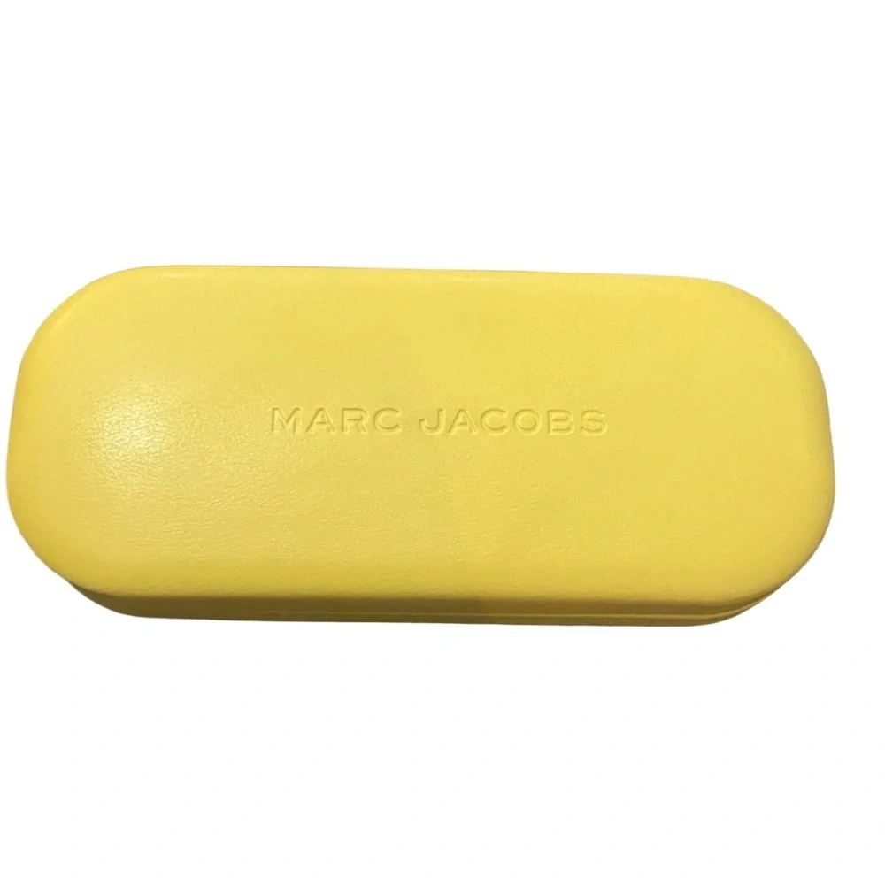 Marc Jacobs Yellow Eyeglasses Sunglasses Hard Case with Dust Cloth